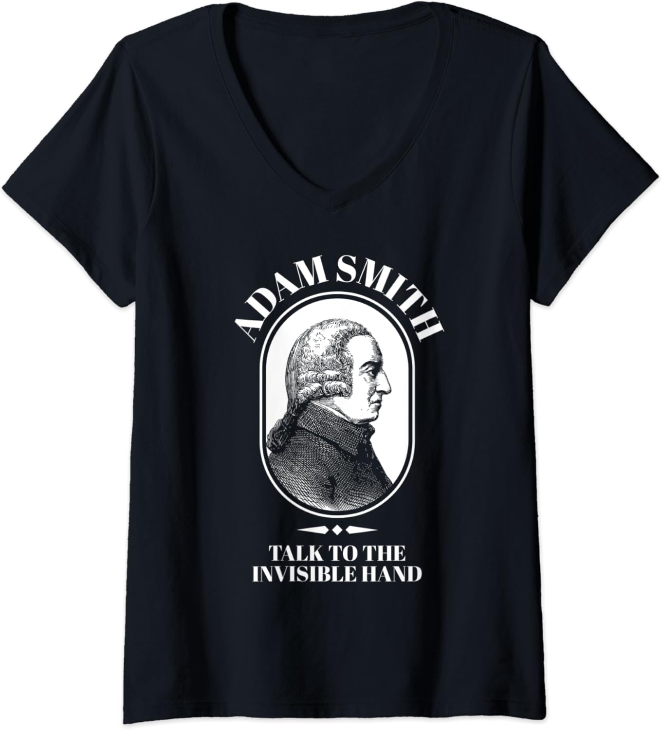Womens Adam Smith VNeck TShirt Clothing, Shoes & Jewelry